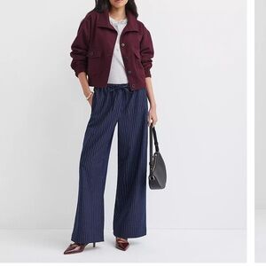 LOFT Navy Striped Pants